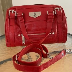 Mark Cross Vintage Red Leather Satchel